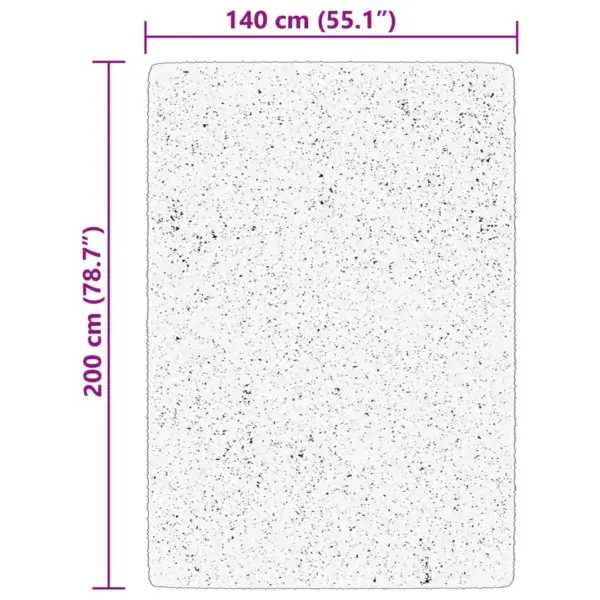 Pestav libisemiskindel lühikese narmaga vaip HUARTE, punane, 140 x 200 cm – 10