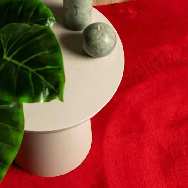 Pestav lühikese karvaga vaip HUARTE, punane, 160 x 160 cm – 7