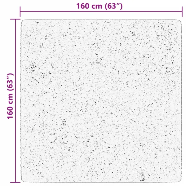 Pestav lühikese karvaga vaip HUARTE, punane, 160 x 160 cm – 10