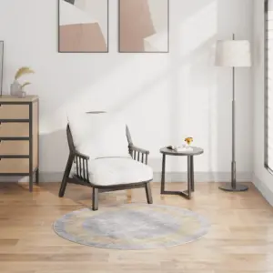 Ümmargune pestav hall sametvaip libisemisvastase põhjaga, Ø 120 cm