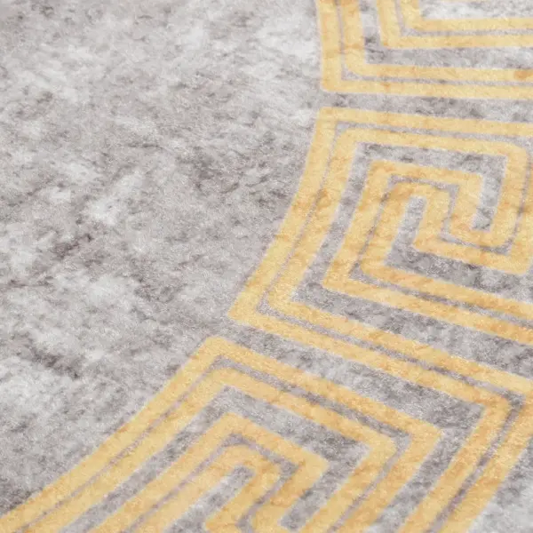 Ümmargune pestav hall sametvaip libisemisvastase põhjaga, Ø 120 cm – 4