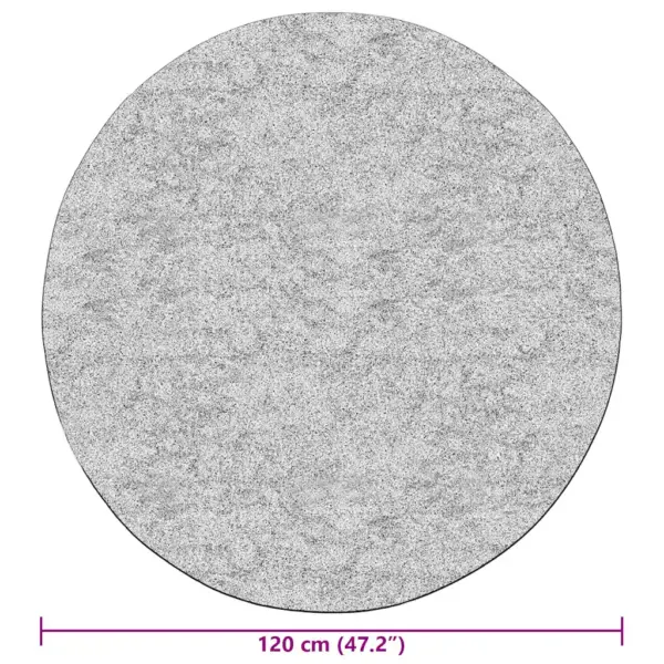 Pestav ümmargune vaip, antratsiithall samet, libisemisvastase põhjaga, 120 cm – 6