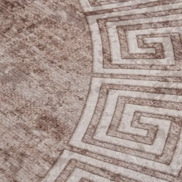 Ümmargune pestav vaip libisemisvastase alusega, beež, 120 cm – 5