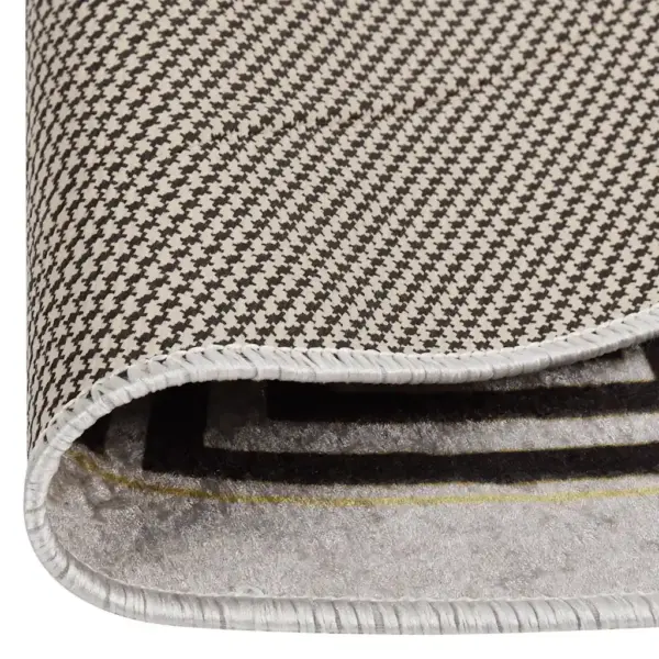 Pestav ümmargune vaip libisemisvastase põhjaga, helebeež, Ø 120 cm – 4