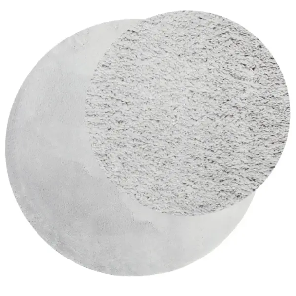 Pestav ümmargune lühikese narmaga vaip HUARTE, hall, Ø 120 cm – 3