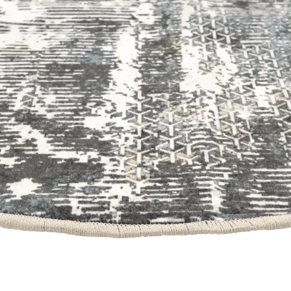 Ümmargune pestav vaip libisemiskindla PVC-põhjaga, mitmevärviline, Ø 120 cm – 4