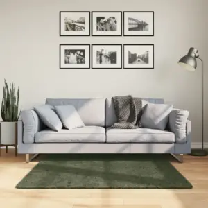 Pestav lühikese karvaga vaip HUARTE, metsaroheline, 120 x 120 cm