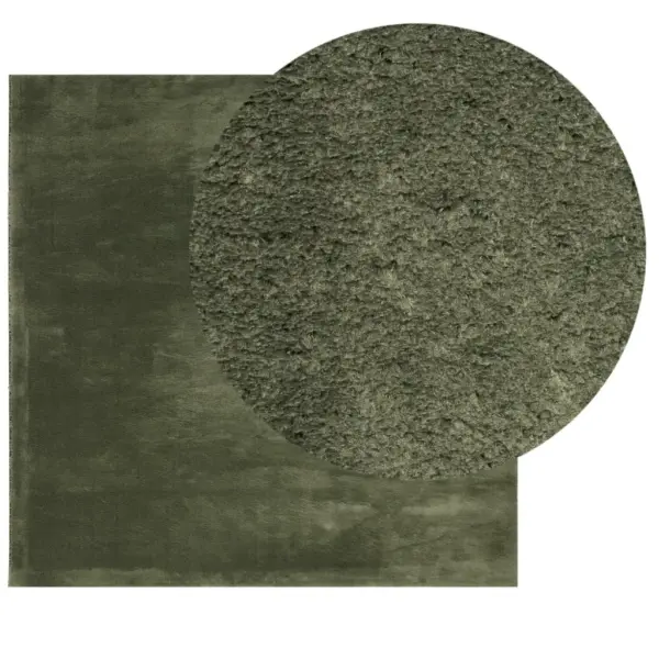 Pestav lühikese karvaga vaip HUARTE, metsaroheline, 120 x 120 cm – 3