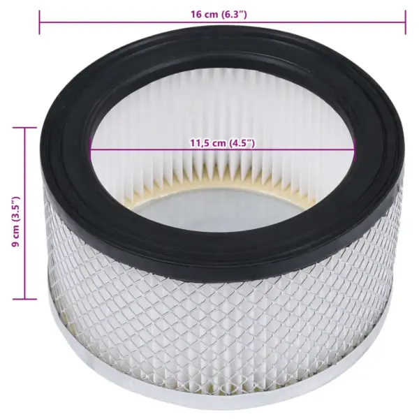 Pestavad HEPA asendusfiltrid tuhaimurile, metallvõrguga, 2 tk, 158 x 90 mm, must ja valge – 6