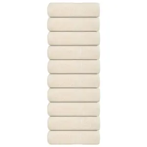 Pesurätikud FROGN, 10 tk komplekt, kreemjasvalge puuvill, 30 x 30 cm, 360 g/m²