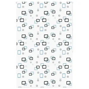 Veekindel PEVA duširuloo ketiülekandega, valge geomeetrilise mustriga, 160 x 240 cm