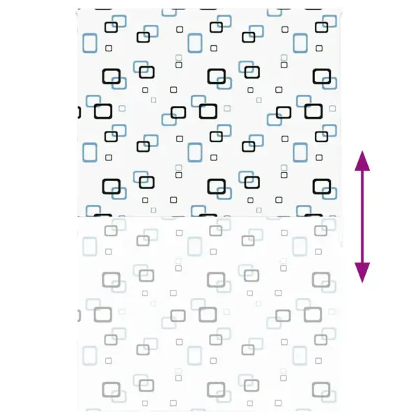 Veekindel PEVA duširuloo ketiülekandega, valge geomeetrilise mustriga, 160 x 240 cm – 5