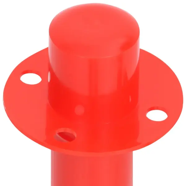 Piirdepostide komplekt 10 m plastketiga, 4 posti, 90 cm, täidetava alusega, punane-valge-must – 7