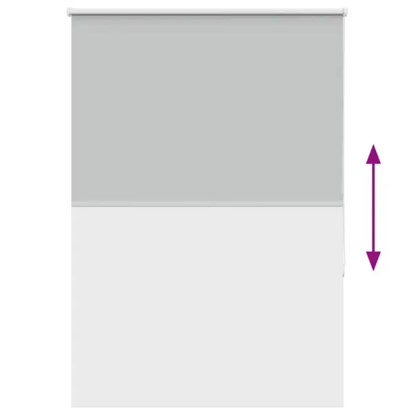 Pimendav ruloo helehall, 115 x 130 cm, kanga laius 110,7 cm, ketiga – 9