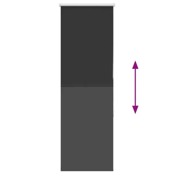 Pimendav ruloo kettmehhanismiga, must polüester, 40 x 175 cm – 5