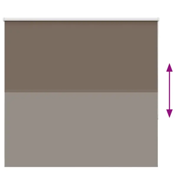 Pimendav ruloo kohvivärvi, 150 x 130 cm, 100% polüester, alumiiniumsiiniga – 5