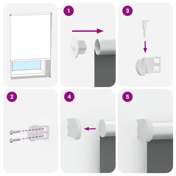 Pimendav ruloo kettmehhanismiga, kollane, 125 x 150 cm, 100% polüester – 5