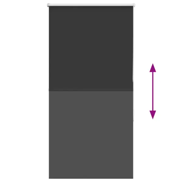 Pimendav ruloo ketiajami ja puurimisvaba kinnitusega, must polüester, 65 x 150 cm, kanga laius 60,7 cm – 5