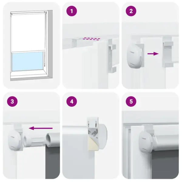 Pimendav ruloo kettimehhanismiga, must, 90 x 230 cm, kanga laius 85,7 cm, 100% polüester, alumiiniumsiin – 6