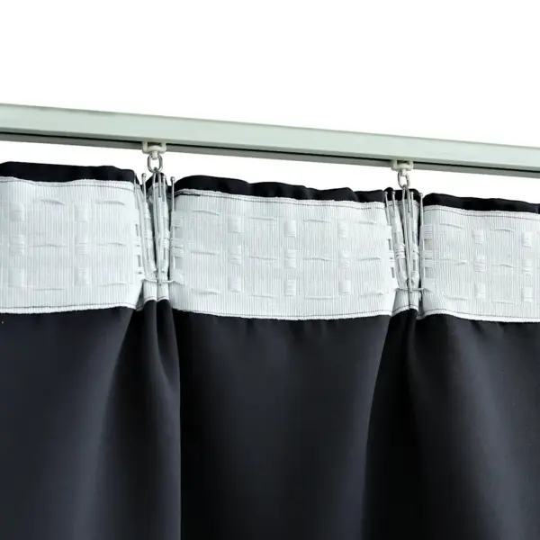 Pimendavad kardinad metallkonksudega, 2 tk, antratsiithall, 140 x 175 cm - 4