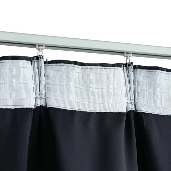 Pimendavad kardinad metallkonksudega, 2 tk, antratsiithall, seemisnahkse pinnaga polüester, 140 x 175 cm – 3