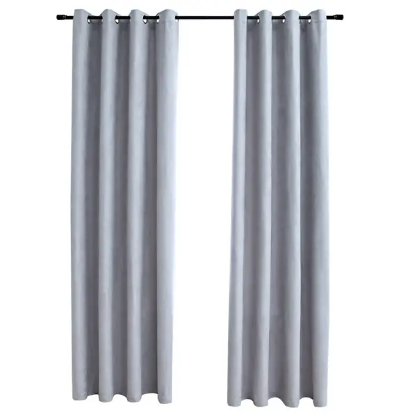 Pimendavad kardinad metallrõngastega, hall, 2 tk, 140 x 225 cm – 2