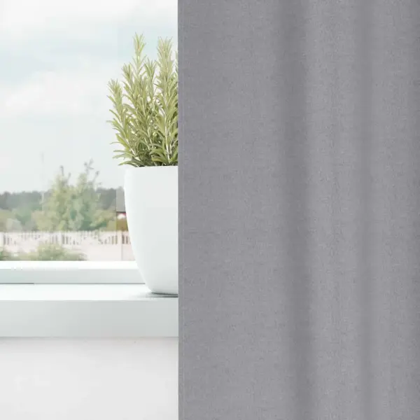 Pimendavad kardinad 2 tk, helehall polüster, 260 x 140 cm – 3