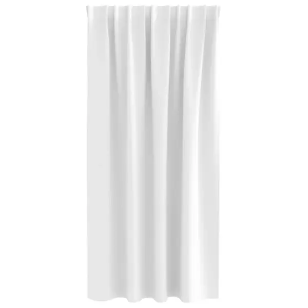 Pimendavad kardinad rõngaste ja konksudega, 2 tk, helevalge polüester, 175 x 140 cm – 4