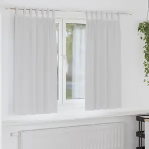 Pimendavad kardinad rõngastega, 2 tk, kahvatu hall, 175 x 140 cm, polüester