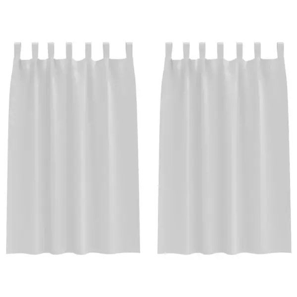 Pimendavad kardinad rõngastega, 2 tk, kahvatu hall, 175 x 140 cm, polüester – 2