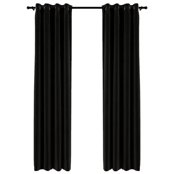 Linase välimusega pimendavad kardinad, 2 tk, antratsiithall, 140 x 225 cm – 2