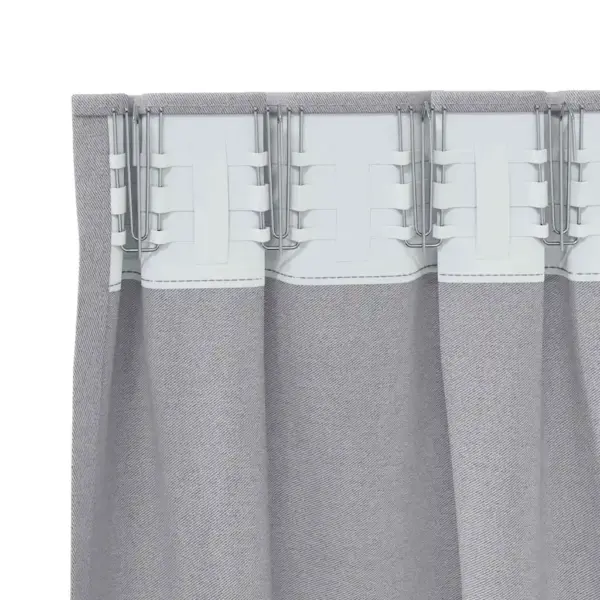 Pimendavad kardinad rõngastega, metallhall polüester, 2 tk, 225 x 140 cm – 5