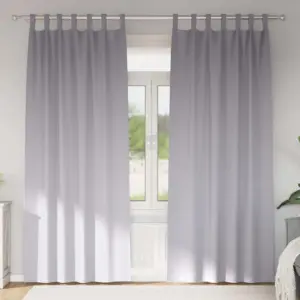 Pimendavad kardinad rõngastega, metallhall, 2 tk, 245 x 140 cm, polüester