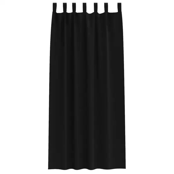 Pimendavad kardinad 2 tk, must polüester, 225 x 140 cm – 4