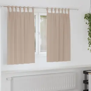 Pimendavad kardinad 2 tk, pruunikashall polüester, 140 x 140 cm