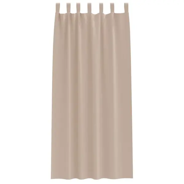 Pimendavad kardinad rõngaste ja konksudega, pruunikashall, 2 tk, 225 x 140 cm, polüester – 4