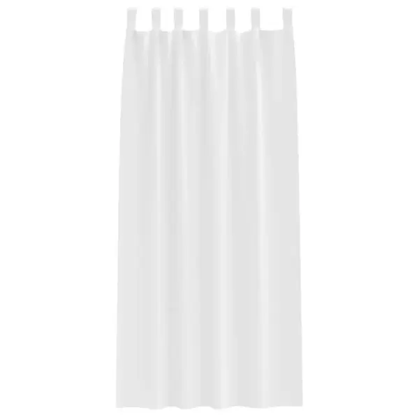 Pimendavad kardinad rõngastega, 2 tk, puhas valge polüester, 225 x 140 cm – 4