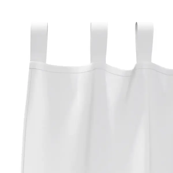 Pimendavad kardinad rõngastega, 2 tk, puhas valge polüester, 225 x 140 cm – 5