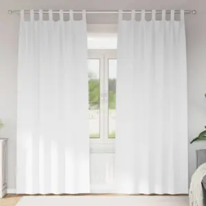 Pimendavad polüestrist kardinad kolmekordse koega, 2 tk, puhas valge, 260 x 140 cm