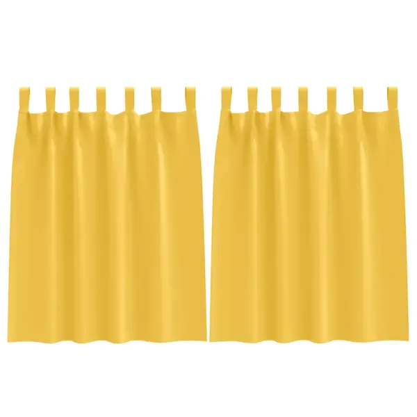 Pimendavad kardinad 2 tk, sinepikollane polüester, 140 x 140 cm – 2