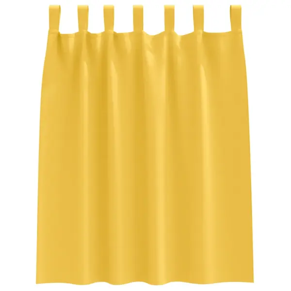 Pimendavad kardinad 2 tk, sinepikollane polüester, 140 x 140 cm – 4