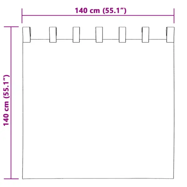 Pimendavad kardinad 2 tk, sinepikollane polüester, 140 x 140 cm – 8