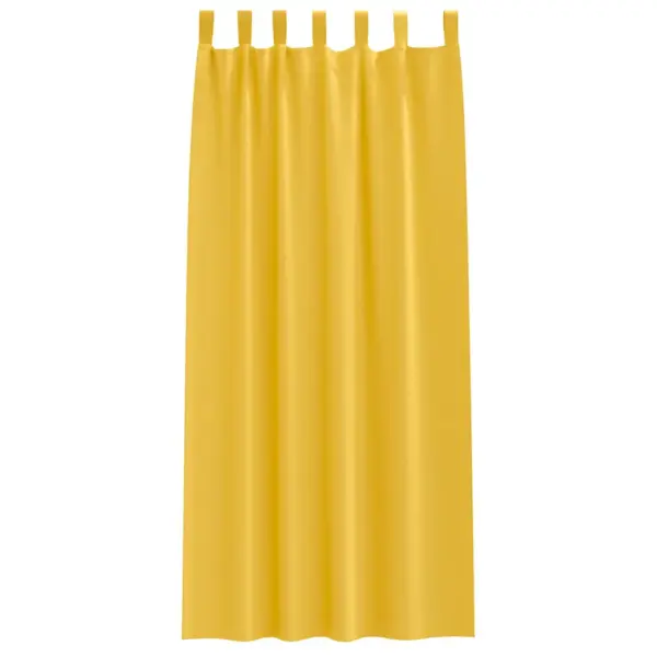 Pimendavad kardinad 2 tk, sinepikollane polüester, 225 x 140 cm – 4