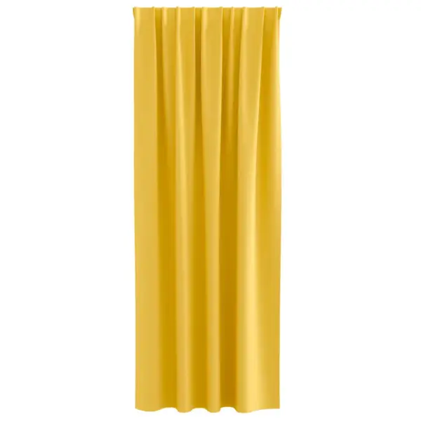 Pimendavad kardinad rõngastega, 2 tk, sinepikollane polüester, 260 x 140 cm – 4