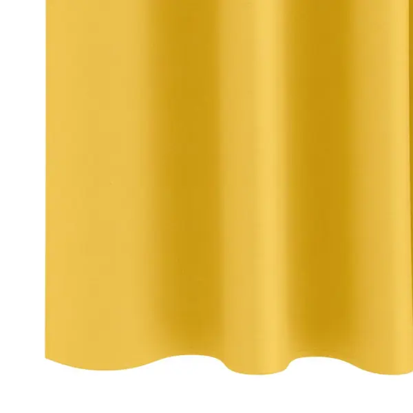 Pimendavad kardinad rõngastega, 2 tk, sinepikollane polüester, 260 x 140 cm – 6