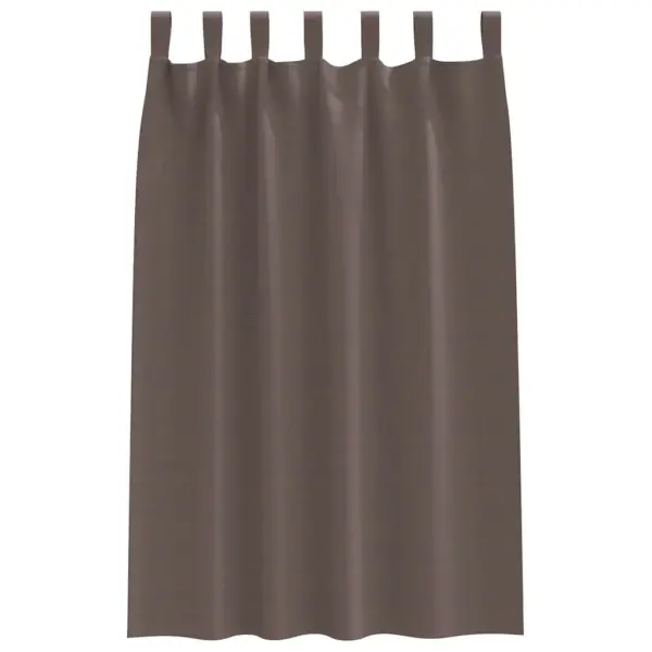 Pimendavad kardinad rõngastega, 2 tk, tumepruun polüester, 175 x 140 cm – 4