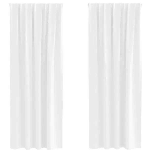Pimendavad kardinad, 2 tk, puhas valge, 225 x 140 cm, polüester – 2