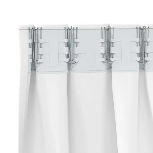Pimendavad kardinad, 2 tk, puhas valge, 225 x 140 cm, polüester – 5
