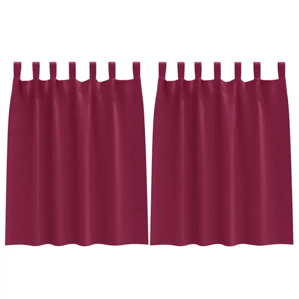 Pimendavad kardinad 2 tk, veinipunane polüester, 140 x 140 cm - 2