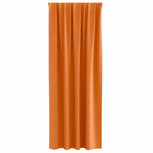 Pimendavad kardinad rõngaste ja konksuribaga, erk oranž, 2 tk, 260 x 140 cm, polüester – 4